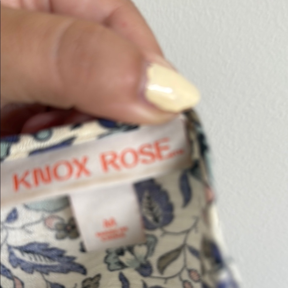 Knox Rose Cream and Blue Patterned Mini Dress - Picture 2 of 3